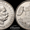 HUNGARY, Franz Joseph I, 5 Korona 1909, better date, XF+