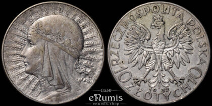 POLAND, 10 Zlotych 1932, Jadwiga, Warsaw mint, VF+