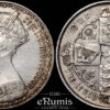 Great Britain, Victoria, Gothic Florin 1881, VF/VF+