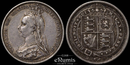 Great Britain, Victoria, Sixpence 1887, Shield, VF+