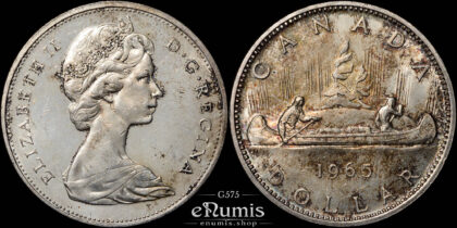 CANADA, Elizabeth II, Dollar 1965, silver, UNC
