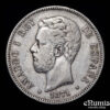 SPAIN, Amadeo I, 5 Pesetas 1871 SD-M, VF+ SPAIN, Amadeo I, 5 Pesetas 1871 SD-M, VF+