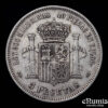 SPAIN, Amadeo I, 5 Pesetas 1871 SD-M, VF+ SPAIN, Amadeo I, 5 Pesetas 1871 SD-M, VF+