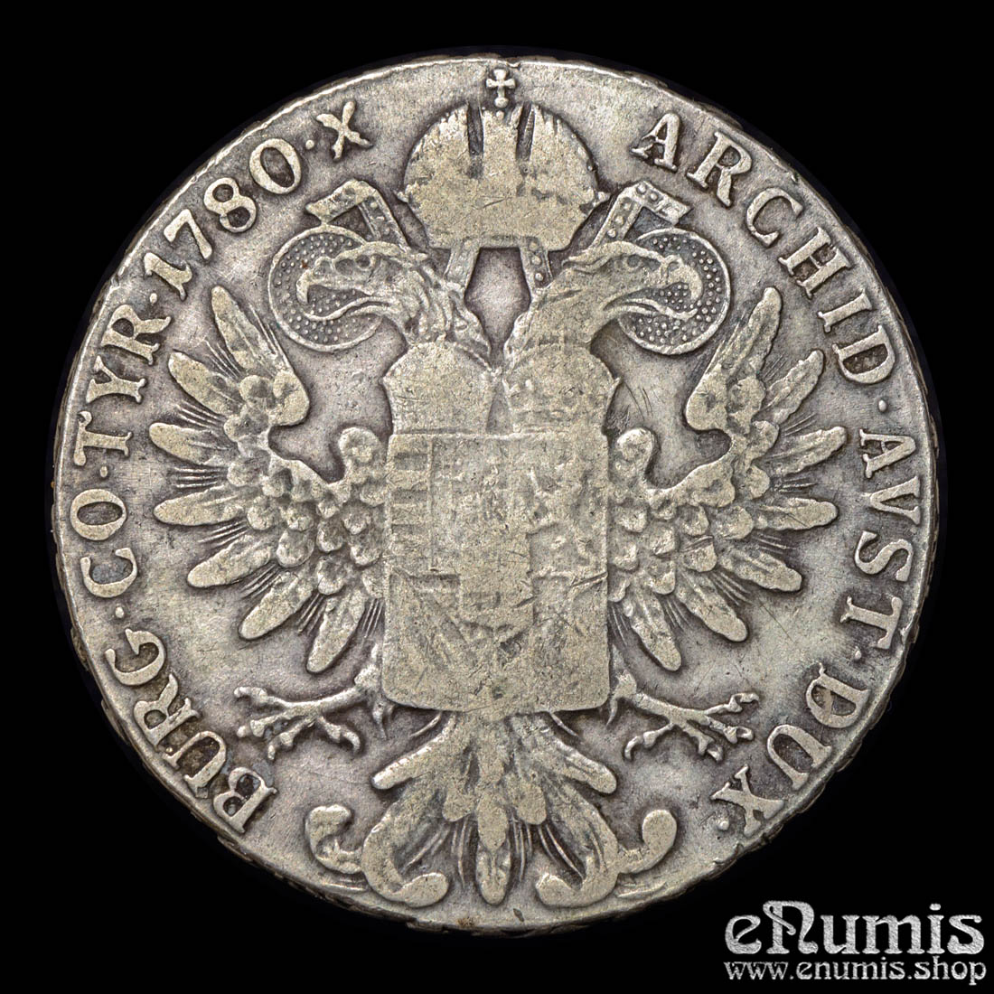 AUSTRIA, Maria Theresa, Taler 1780, Hafner 49, struck in Vienna 1860-90, VF