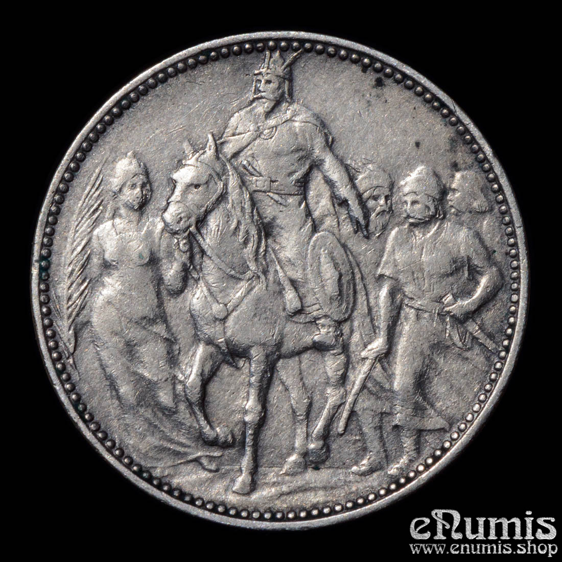 HUNGARY, Franz Joseph I, 1 Korona 1896, Millennium Commemorative, VF-XF