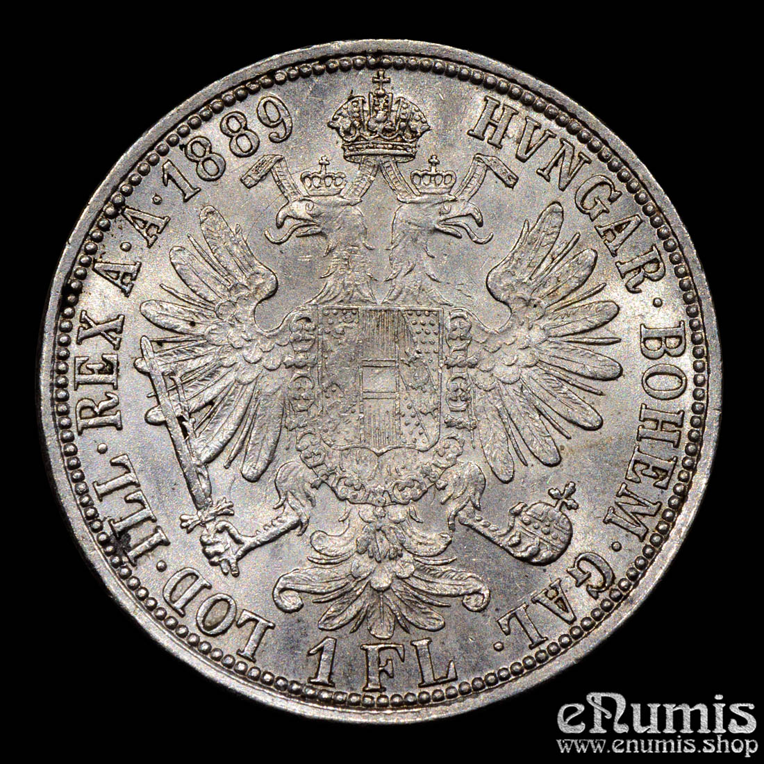 AUSTRIA, Franz Joseph I, 1 Florin Gulden 1889, UNC