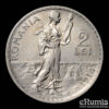 ROMANIA, Carol I, 2 Lei 1914, Brussels, XF