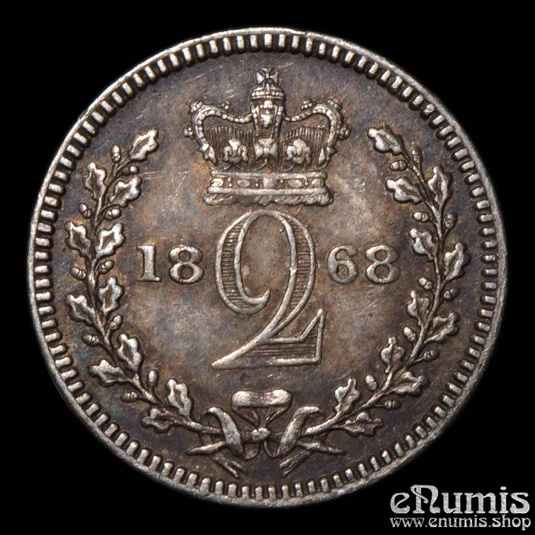 Great Britain, Victoria, 2 Pence 1868, Maundy, XF+