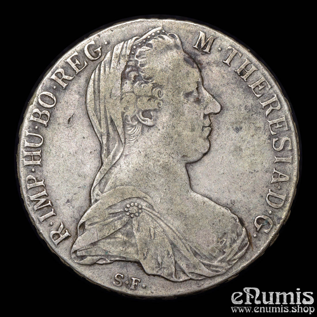 AUSTRIA, Maria Theresa, Taler 1780, Hafner 49, struck in Vienna 1860-90, VF