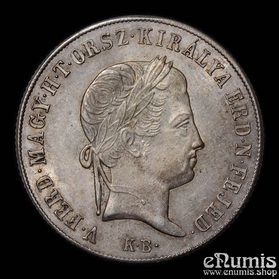 AUSTRIA, HUNGARY, Ferdinand I, 20 Kreuzer 1848 KB, Kremnitz, aUNC