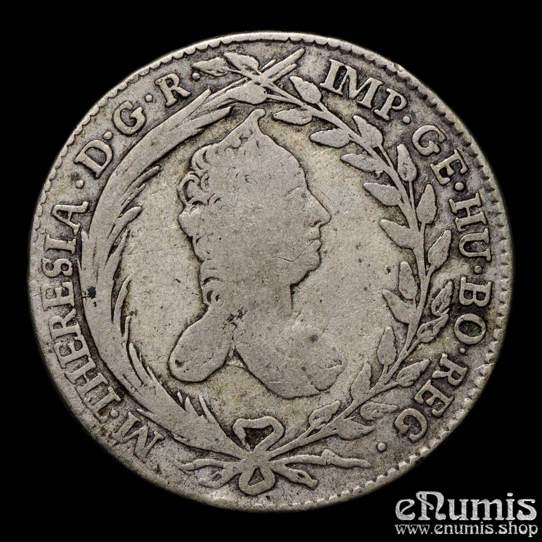 AUSTRIA, Maria Theresa, 20 Kreuzer 1765, Vienna, aVF