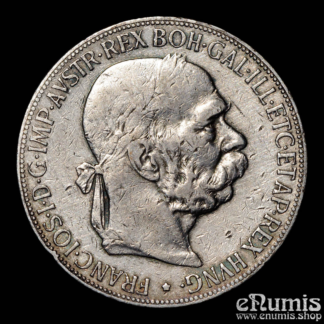 AUSTRIA, Franz Joseph I, 5 Corona 1900, VF