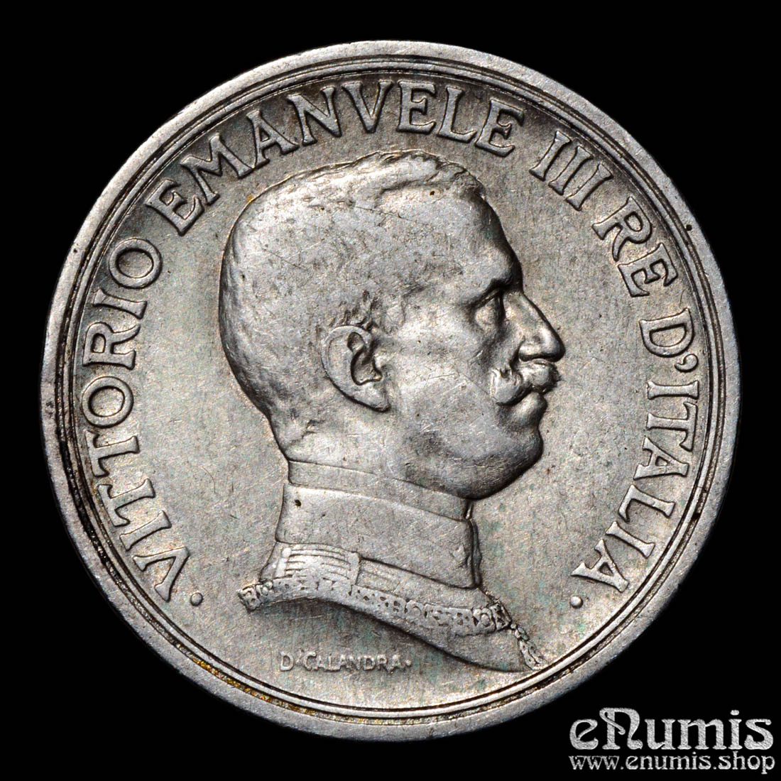 ITALY, Vittorio Emanuele III, 2 Lire 1914 R, XF