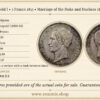 BELGIUM, Leopold I, 5 Francs 1853, Marriage of the Duke of Brabant, aUNC