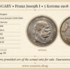 HUNGARY, Franz Joseph I, 5 Korona 1908, XF