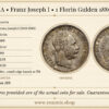 AUSTRIA, Franz Joseph I, 1 Florin Gulden 1889, UNC