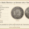 AUSTRIA, Maria Theresa, 20 Kreuzer 1765, Vienna, aVF