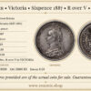 Great Britain, Victoria, Sixpence 1887, R over V, Rare!, VF+