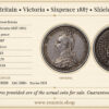 Great Britain, Victoria, Sixpence 1887, Shield, VF+