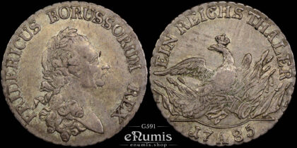 Germany, Prussia, Friedrich II the Great, Taler 1785 A, VF-XF