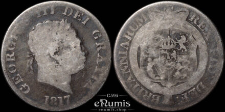 Great Britain, George III, Halfcrown 1817, small head, Fine
