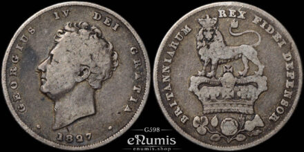 Great Britain, George IV, Shilling 1827, Scarce, F-VF