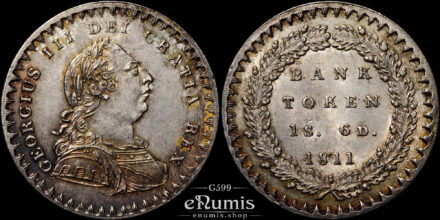Great Britain, George III, 1 Shilling 6 pence 1811, Eighteenpence, aUNC/UNC