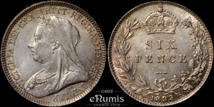 Great Britain, Victoria, Sixpence 1893, UNC