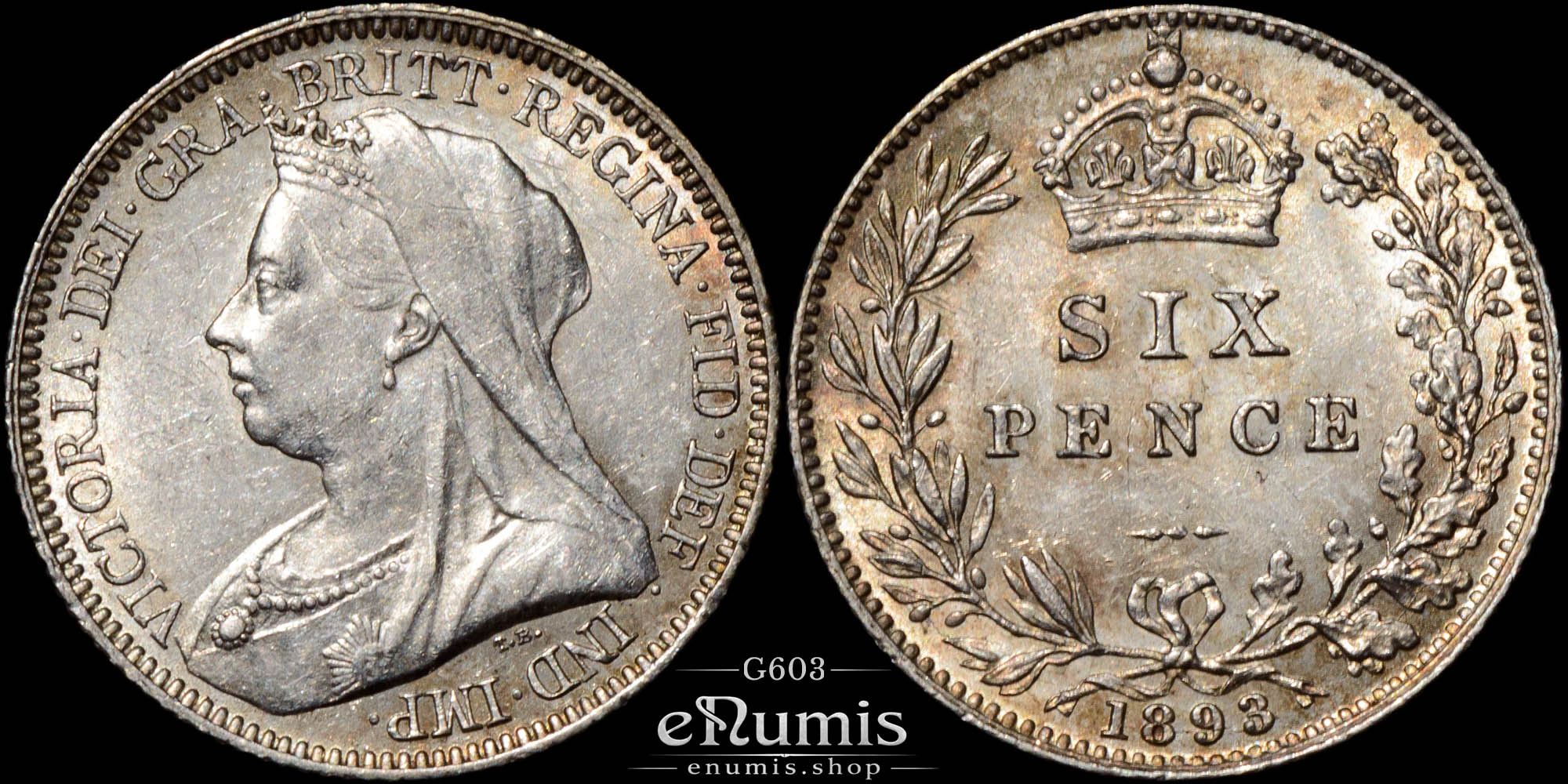 Great Britain, Victoria, Sixpence 1893, XF-UNC/aUNC