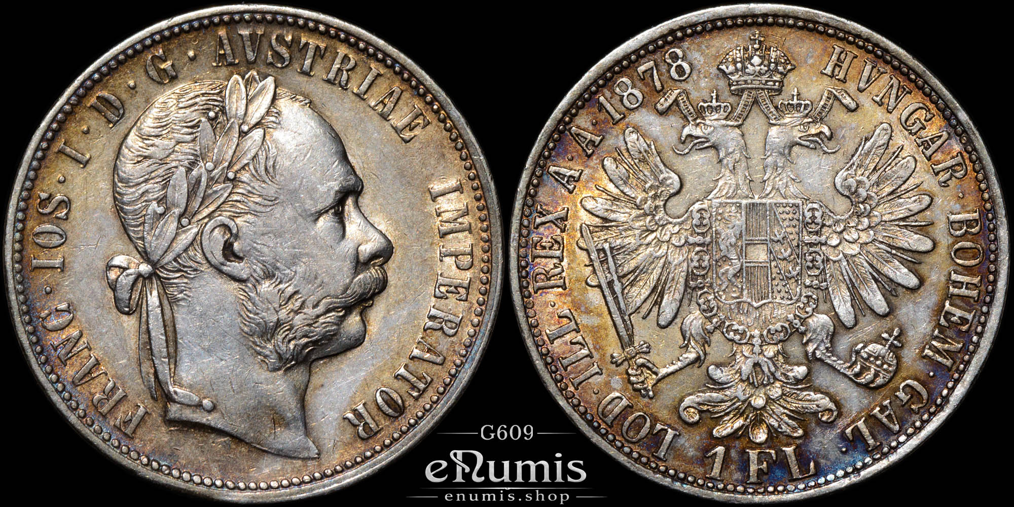 AUSTRIA, Franz Joseph I, 1 Florin Gulden 1878, XF+