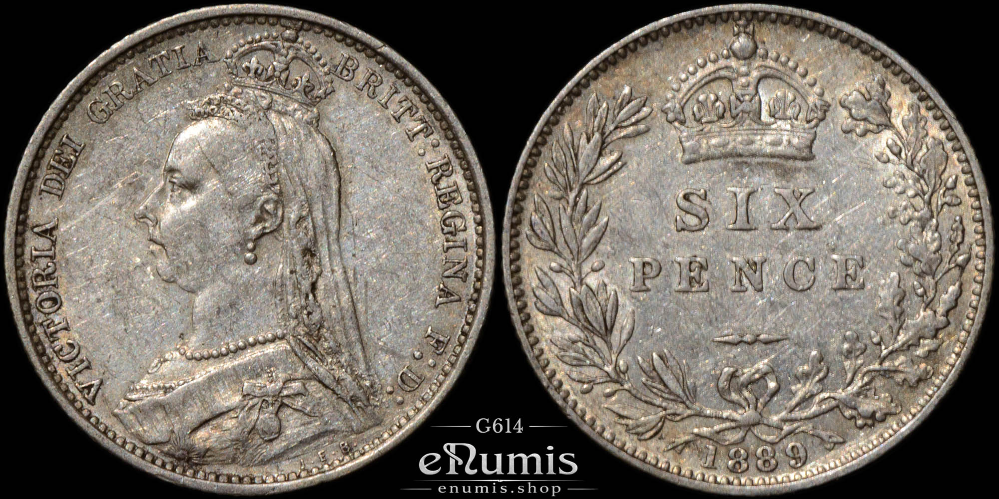 Great Britain, Victoria, Sixpence 1889, aXF