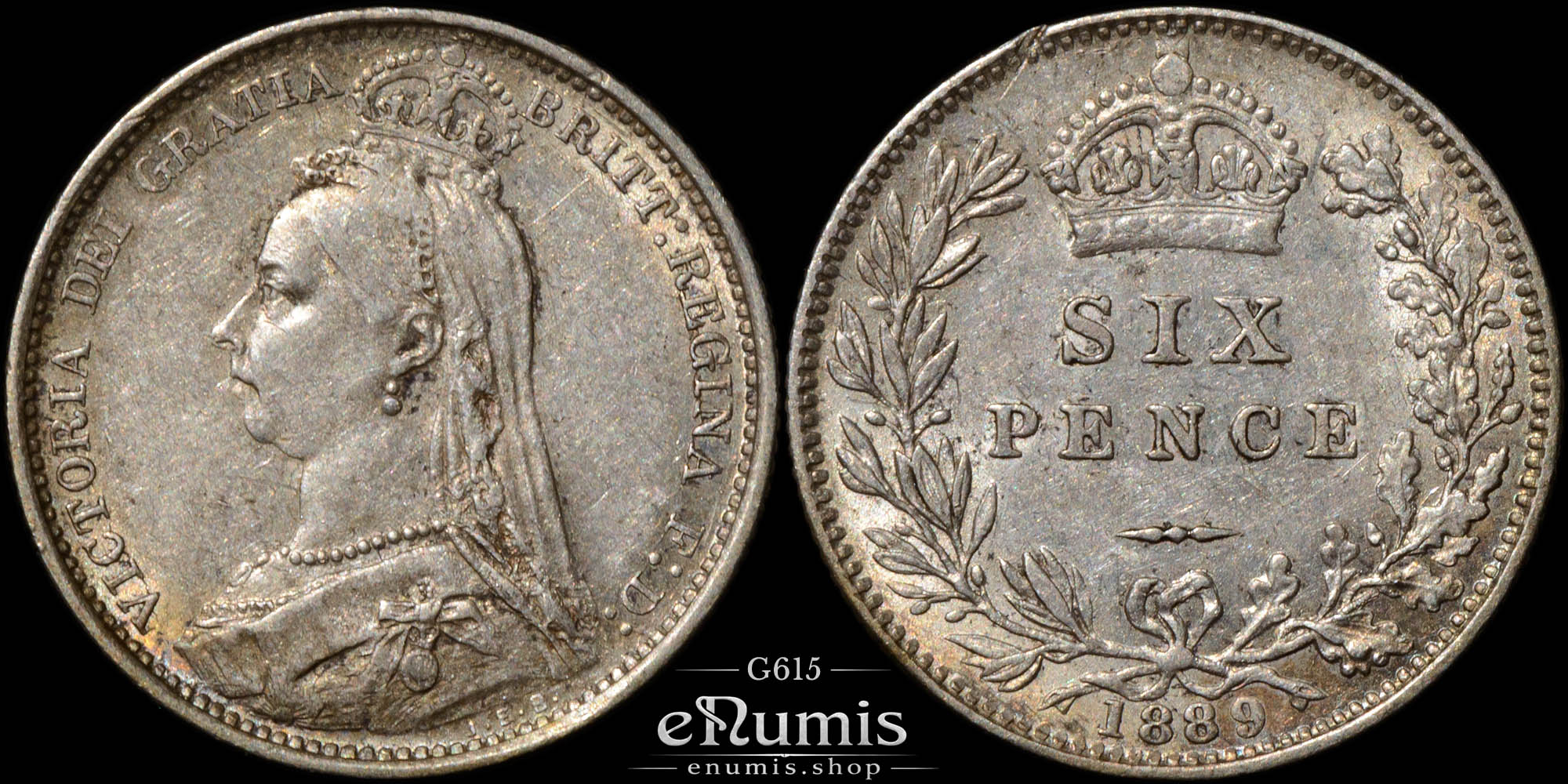 Great Britain, Victoria, Sixpence 1889, aXF
