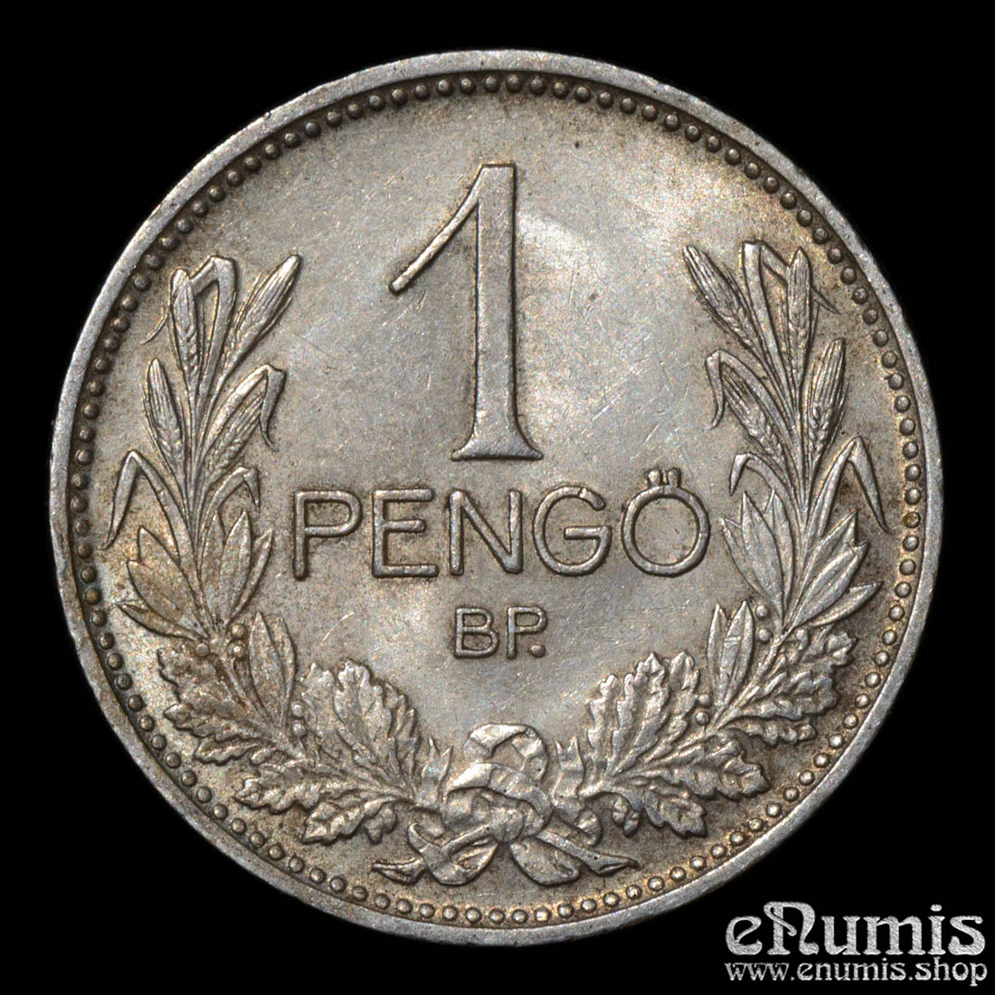 HUNGARY, 1 Pengo 1939, silver, UNC HUNGARY, 1 Pengo 1939, silver, UNC