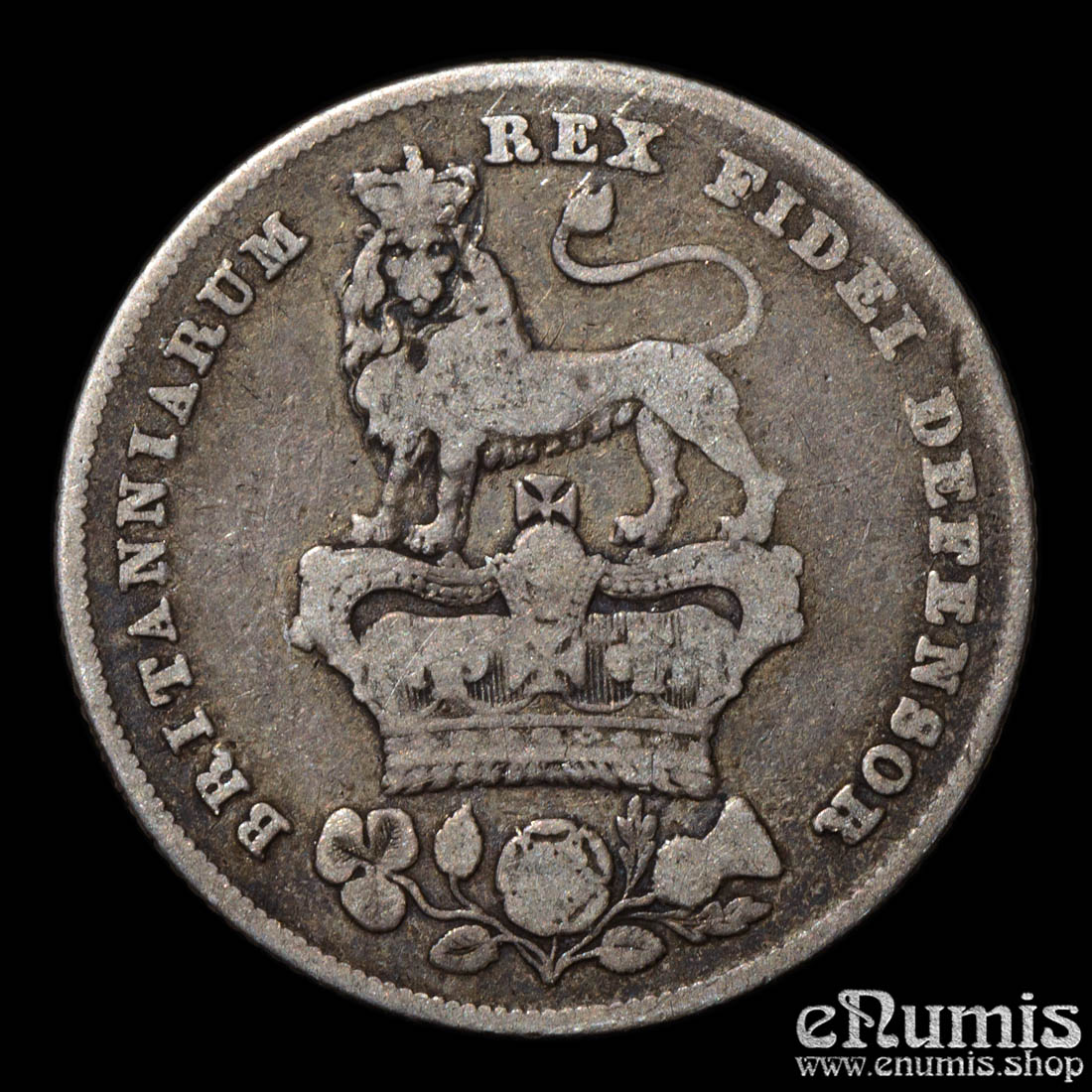 Great Britain, George IV, Shilling 1827, Scarce, F-VF