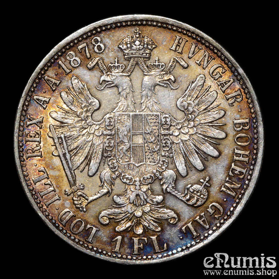 AUSTRIA, Franz Joseph I, 1 Florin Gulden 1878, XF+