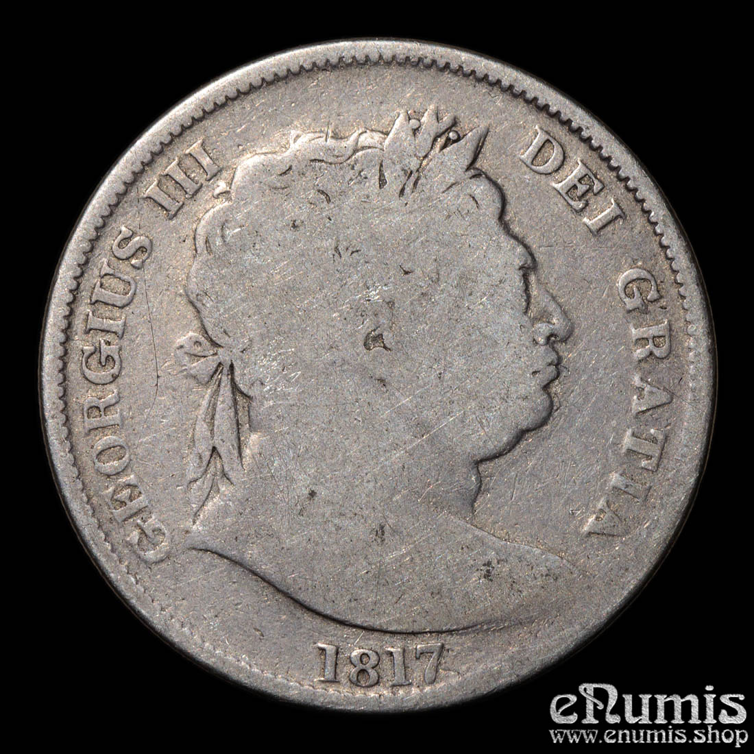 Great Britain, George III, Halfcrown 1817, Bull head, Fine Great Britain, George III, Halfcrown 1817, Bull head, Fine