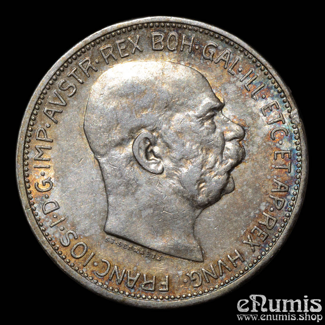 AUSTRIA, Franz Joseph I, 2 Corona 1912, XF-UNC AUSTRIA, Franz Joseph I, 2 Corona 1912, XF-UNC
