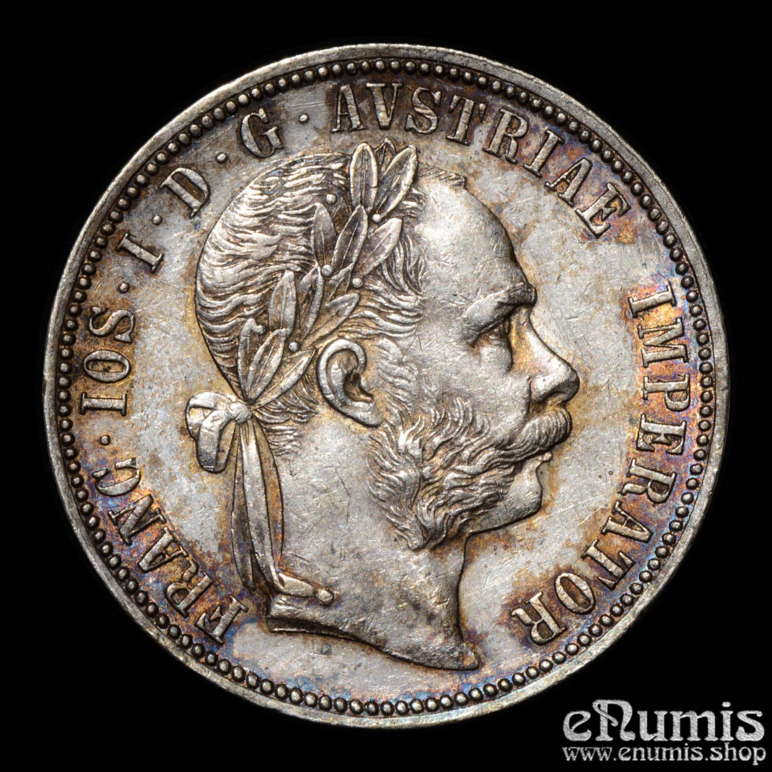 AUSTRIA, Franz Joseph I, 1 Florin Gulden 1890, XF+