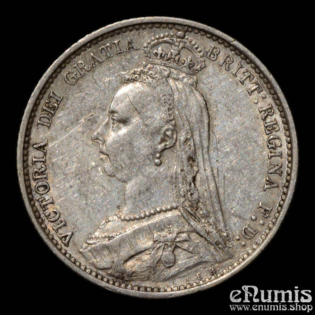 Great Britain, Victoria, Sixpence 1889, aXF