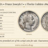 AUSTRIA, Franz Joseph I, 1 Florin Gulden 1891, XF+