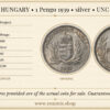 HUNGARY, 1 Pengo 1939, silver, UNC HUNGARY, 1 Pengo 1939, silver, UNC