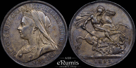Great Britain, Victoria, Crown 1893, LVI, toned, XF-UNC