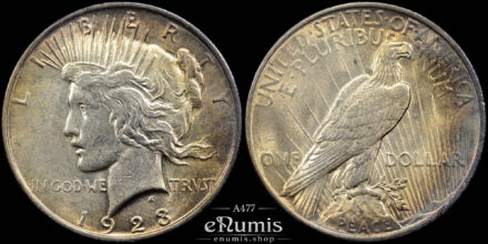 USA, $1 Peace Dollar 1923, Philadelphia, aUNC
