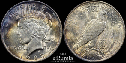 USA, $1 Peace Dollar 1923, Philadelphia, aUNC