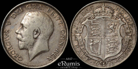 Great Britain, George V, Halfcrown 1913, better date, VF+