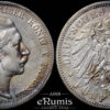 Germany, Prussia, Wilhelm II, 5 Mark 1899, better year, VF