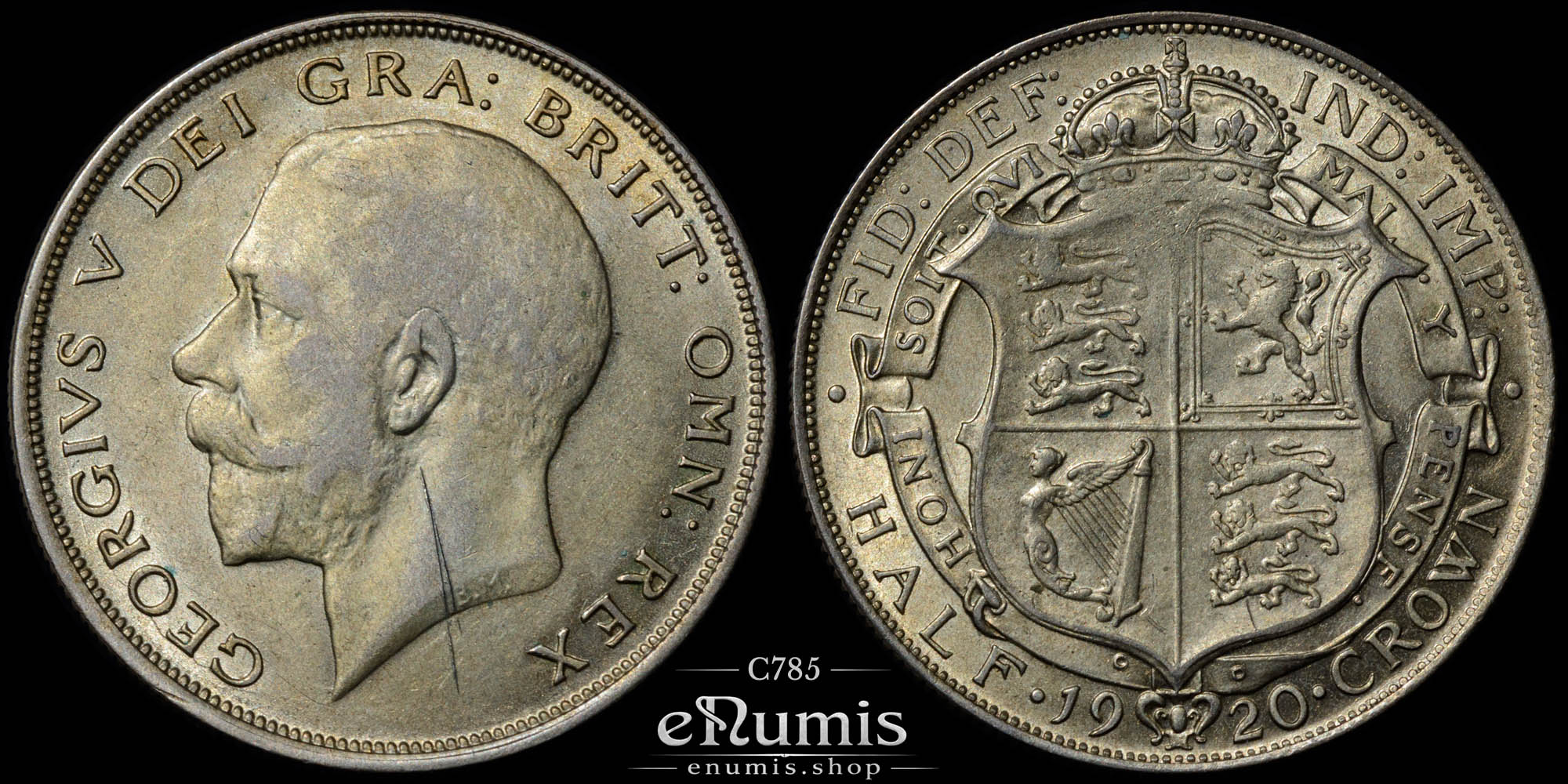 Great Britain, George V, Halfcrown 1920, 3+A, aUNC