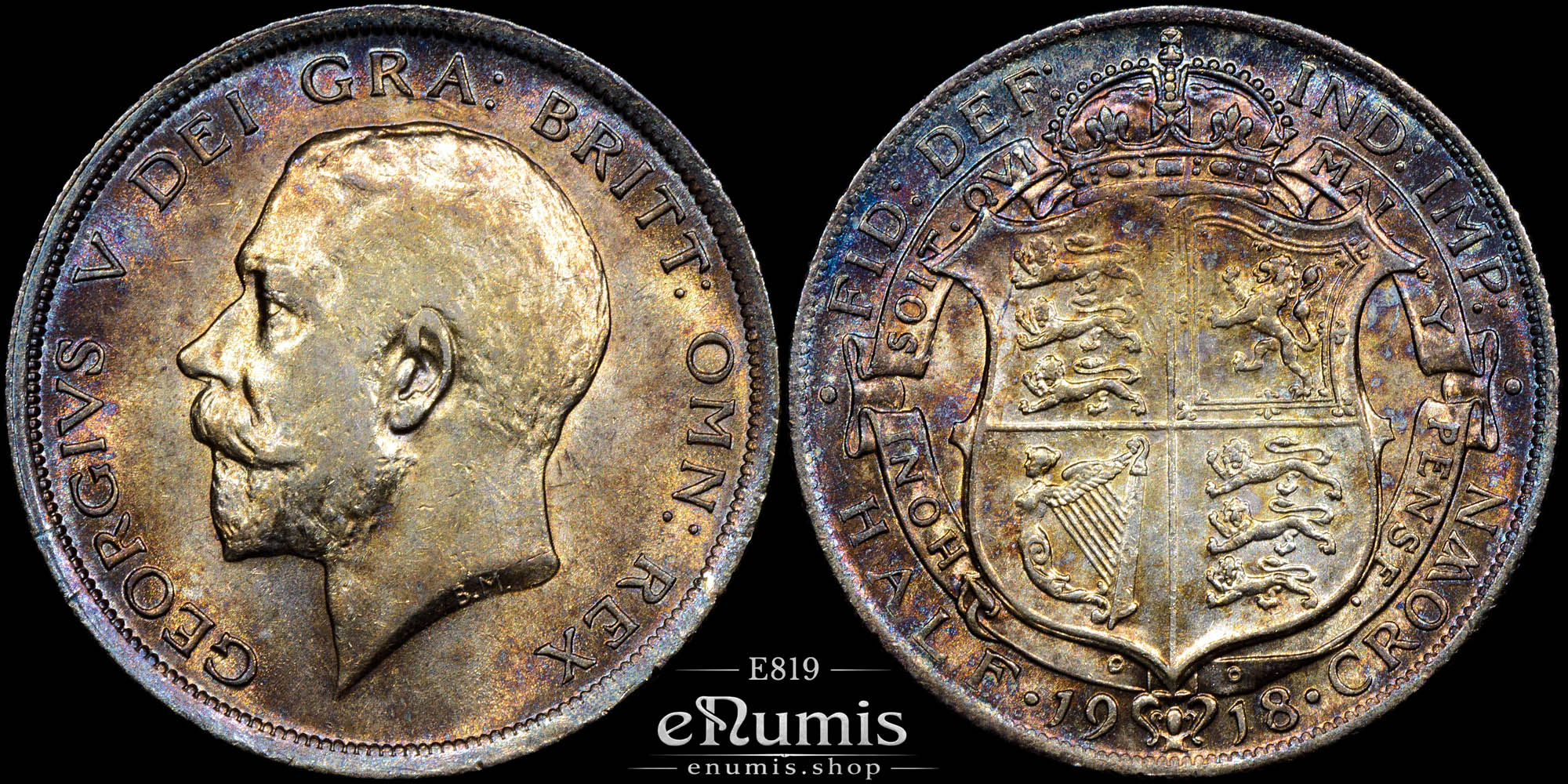 Great Britain, George V, Halfcrown 1918, UNC