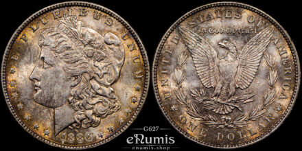 USA, $1 Morgan Dollar 1886, Philadelphia, toned, UNC