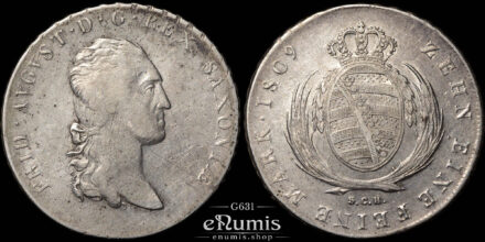 Germany, Saxony, Friedrich August I, Taler 1809, VF-XF